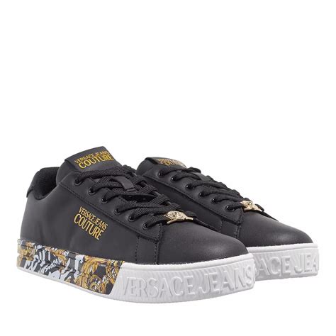 versace jeans sneakers with logo black|Versace Jeans couture sneakers white.